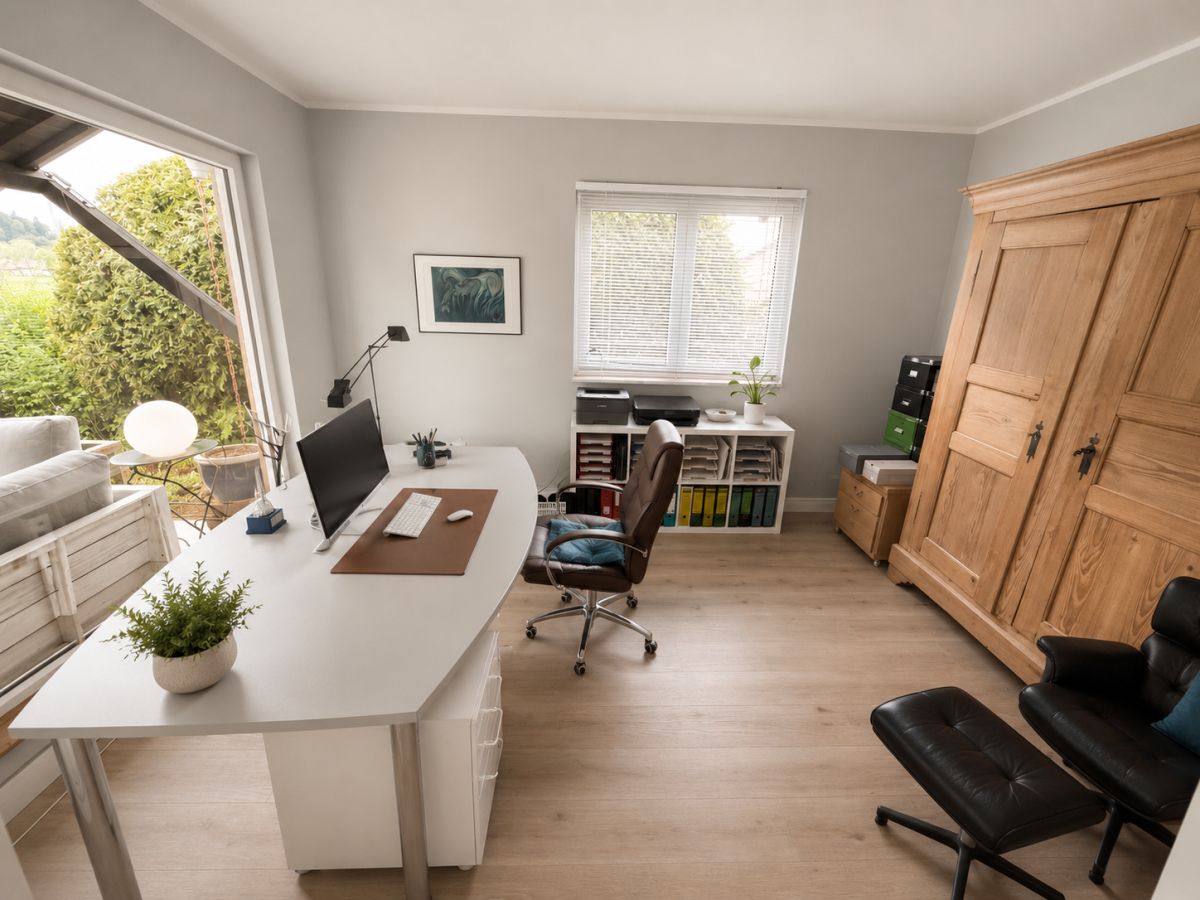 Arbeitszimmer, KI-gestützte Darstellung