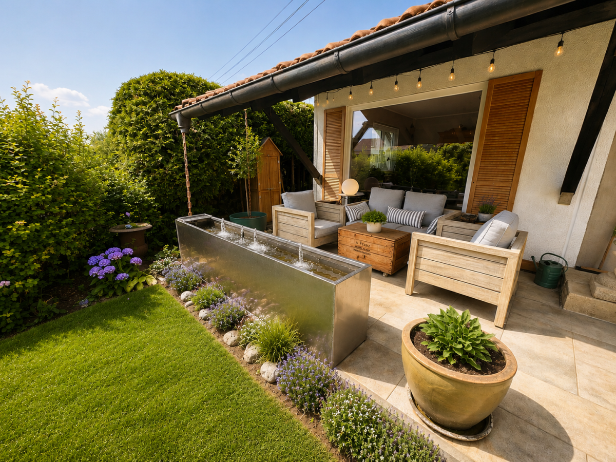 Terrasse, KI-gestützte Darstellung